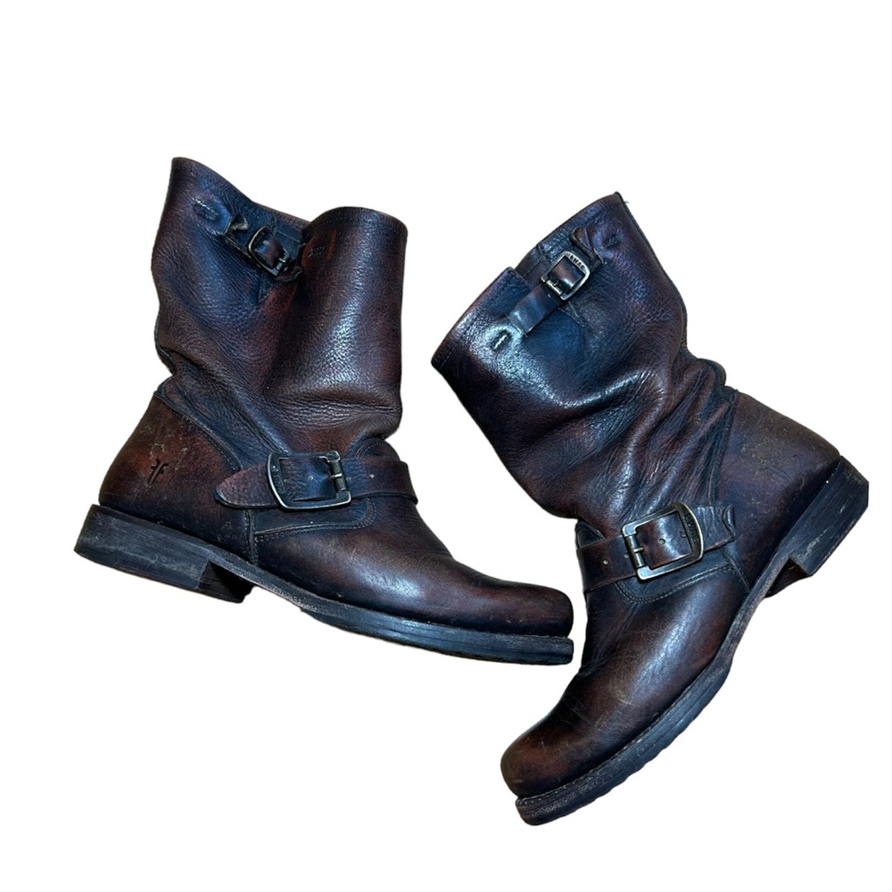 Frye Leather Short Boot Veronica Moto